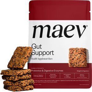 Maev Human-Grade Weight & Digestion Health Wafer Supplement Bars for Dogs, 30 count