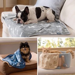 Bedsure Super Premium Fleece Dog Pattern Thin Portable Throw Dog & Cat Blanket, 3 count, Medium: 40 x 30-in slide 2 of 7