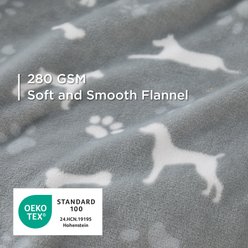 Bedsure Super Premium Fleece Dog Pattern Thin Portable Throw Dog & Cat Blanket, 3 count, Small: 30 x 20-in slide 2 of 7
