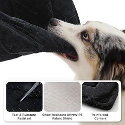 Bedsure Chew Resistant Crate Dog Mat Bed with Reinforced Corners, Black, Large slide 2 of 9