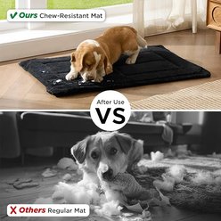Bedsure Chew Resistant Crate Dog Mat Bed with Reinforced Corners, Black, XL-CRATE slide 2 of 9