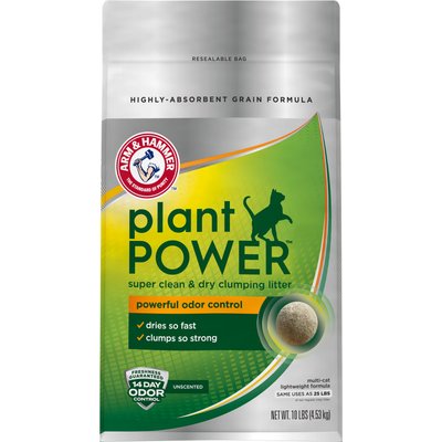 Arm & Hammer Litter Arm & Hammer Litter Plant Power Unscented Lightweight Clumping Wheat Cat Litter, 10-lb bag