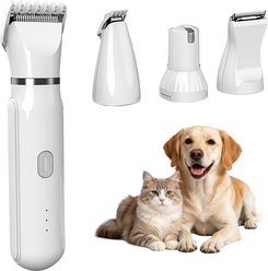 Decflow 6-in-1 Multi-Head Dog & Cat Grooming Kit, White