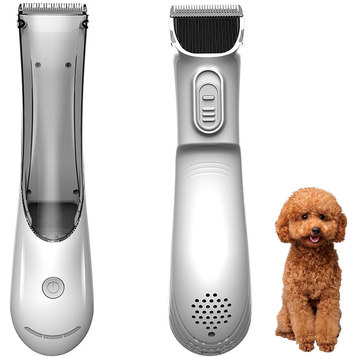 Decflow 3-Speed Adjustable Grooming Trimmer Dog & Cat Hair Clipper, White
