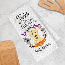 PGS Yellow Labrador Tricks for Treats Pet Breeds Waffle Weave Towel, Purple/Orange/Black/White, 16 x 24-in slide 2 of 2