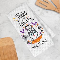 PGS Husky Tricks for Treats Pet Breeds Waffle Weave Towel, Purple/Orange/Black/White, 16 x 24-in slide 2 of 2