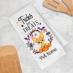 PGS Chihuahua Tricks for Treats Pet Breeds Waffle Weave Towel, Purple/Orange/Black/White, 16 x 24-in slide 2 of 2