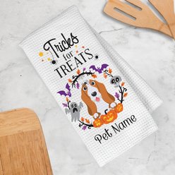 PGS Beagle Tricks for Treats Pet Breeds Waffle Weave Towel, Purple/Orange/Black/White, 16 x 24-in slide 2 of 2