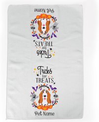 PGS Beagle Tricks for Treats Pet Breeds Waffle Weave Towel, Purple/Orange/Black/White, 16 x 24-in slide 1 of 2