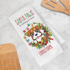 PGS Boxer Holiday Lights Pet Breeds Waffle Weave Towel, White/Red/Green, 16 x 24-in slide 2 of 2