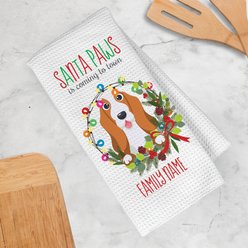 PGS Beagle Holiday Lights Pet Breeds Waffle Weave Towel, White/Red/Green, 16 x 24-in slide 2 of 2