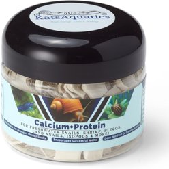 KatsAquatics Calcium + Protein Tablets Fish, Shrimp & Snail Food, 1.7-oz jar