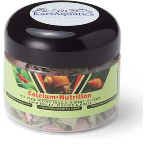 KatsAquatics Calcium + Nutrition Tablets Fish, Shrimp & Snail Food, 1.7-oz jar