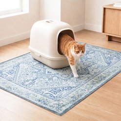 The Avalon Society Non-Slip Waterproof Cat Litter Mat, Silvered Blue, Large: 36 x 48-in slide 2 of 7