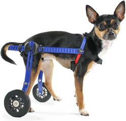 Walkin' Pets Wheels Mini Dog Wheelchair, Blue, 3.5 to 6-in