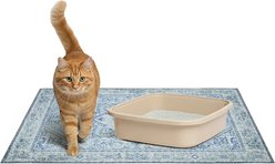 The Avalon Society Non-Slip Waterproof Cat Litter Mat, Silvered Blue, Large: 36 x 48-in slide 1 of 7