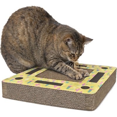 A&E Cage Company A&E Cage Company Pampurred Paws Square Track Maze Cat Scratcher Pad