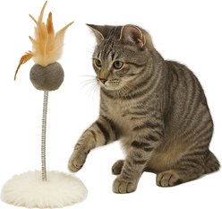 A&E Cage Company Pampurred Paws Spring Tail Teaser Cat Scratcher Pad