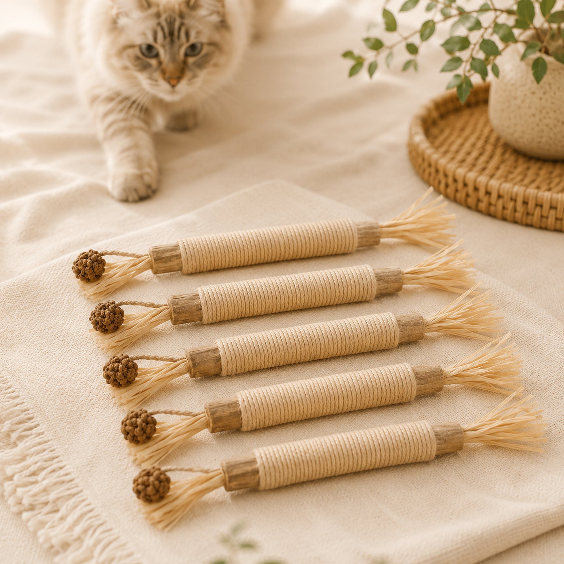 Purr Harbor Premium Silvervine Sticks Cat Chew Toy, 5 count