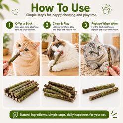 Purr Harbor Catnip Coated Silvervine Sticks Cat Chew Toy, 12 count slide 2 of 6
