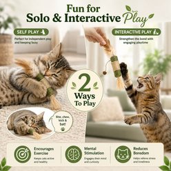 Purr Harbor Feather Catnip Sticks Cat Chew Toy with Gall Fruit, 3 count slide 2 of 4
