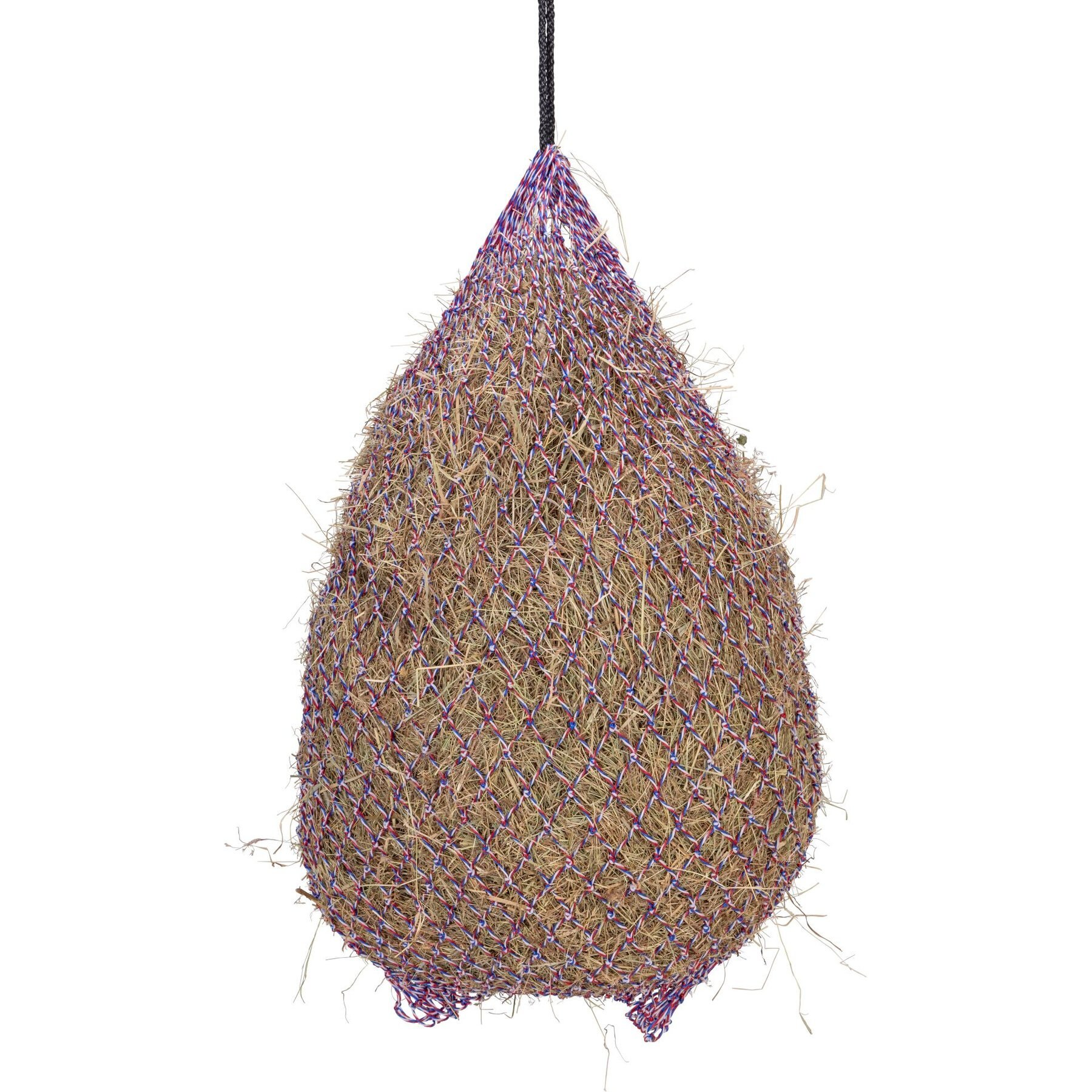 Shires Equestrian Products Greedy Feeder Colour-Twist Horse Net, 40-in, Red Twist