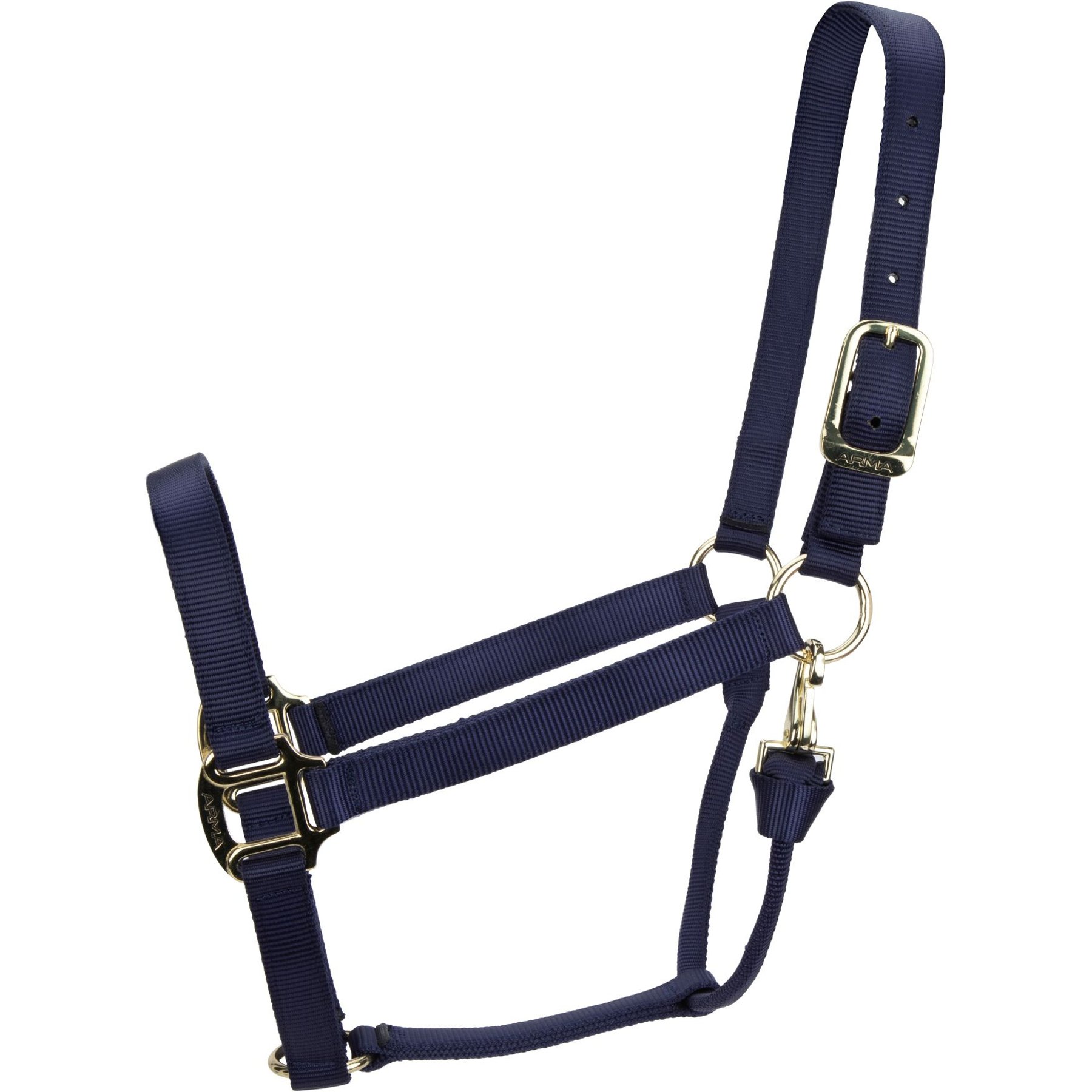 Shires Equestrian Products ARMA Non Adjustable Nylon Horse Halter, Navy, Full