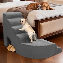 MALOROY 27.5-in Non-Slip Easy Step for Dogs & Cats, Grey
