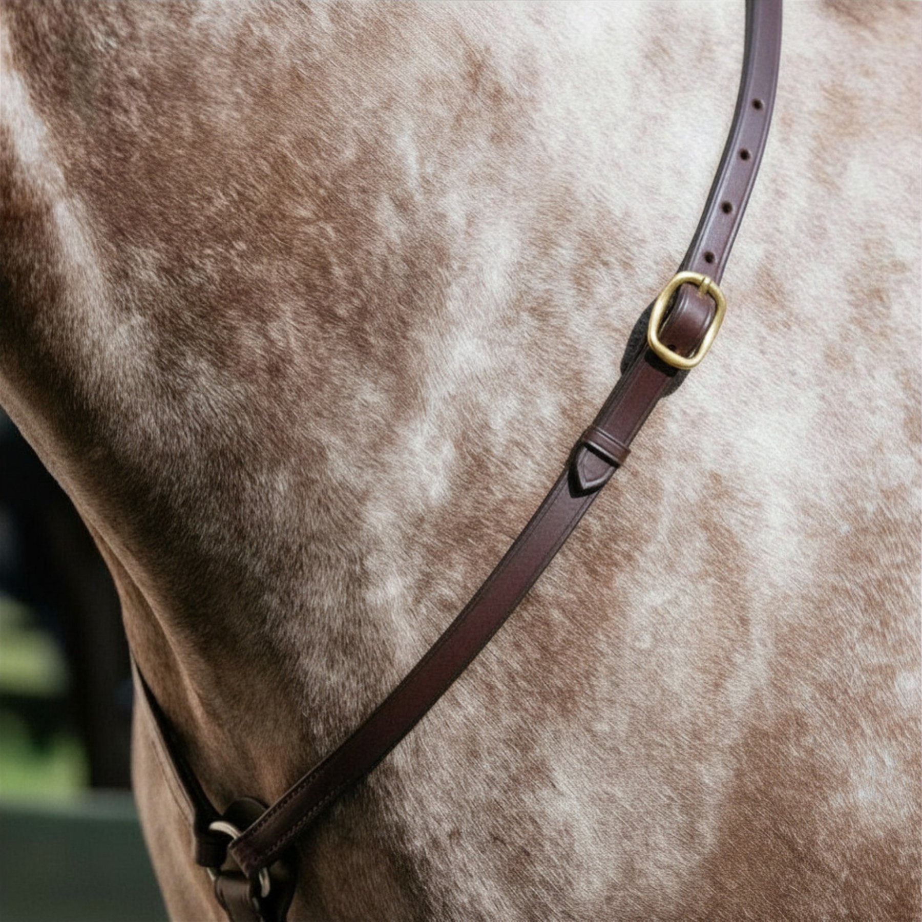 Nunn Finer Hunting Horse Breastplate, Havana & Brass, Horse