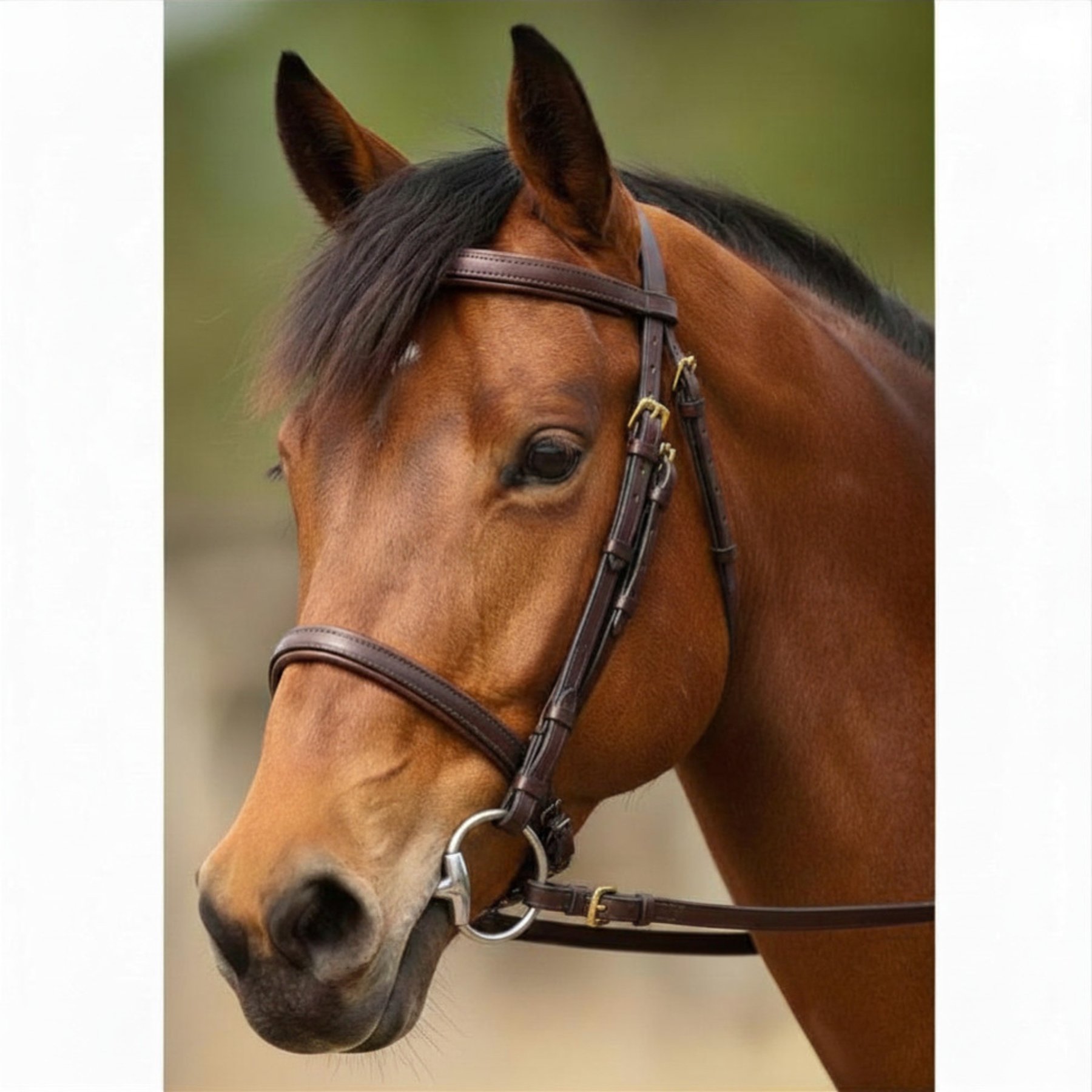 Nunn Finer Event Horse Bridle, Havana & Brass, Cob