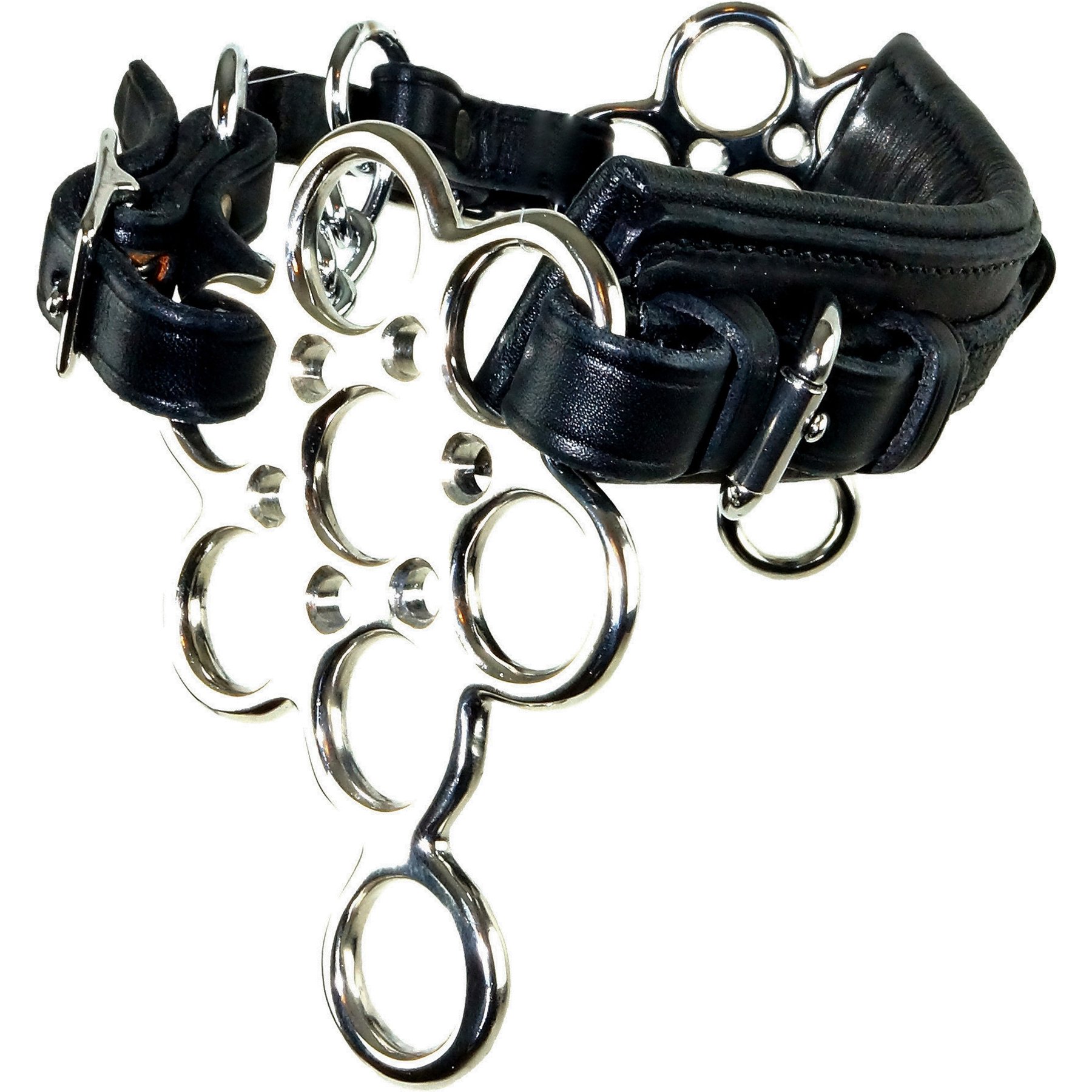 Nunn Finer The Multiple Choice Hackamore Horse Noseband, Black & Leather Curb, Horse