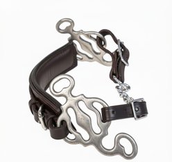 Nunn Finer The Roundabout Hackamore Horse Noseband, Havana & Chain Curb, Horse