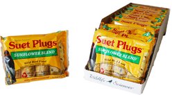Wildlife Sciences Sunflower Suet Plugs Wild Bird Food, case of 12