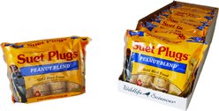 Wildlife Sciences Peanut Blend Suet Plugs Wild Bird Food, case of 12