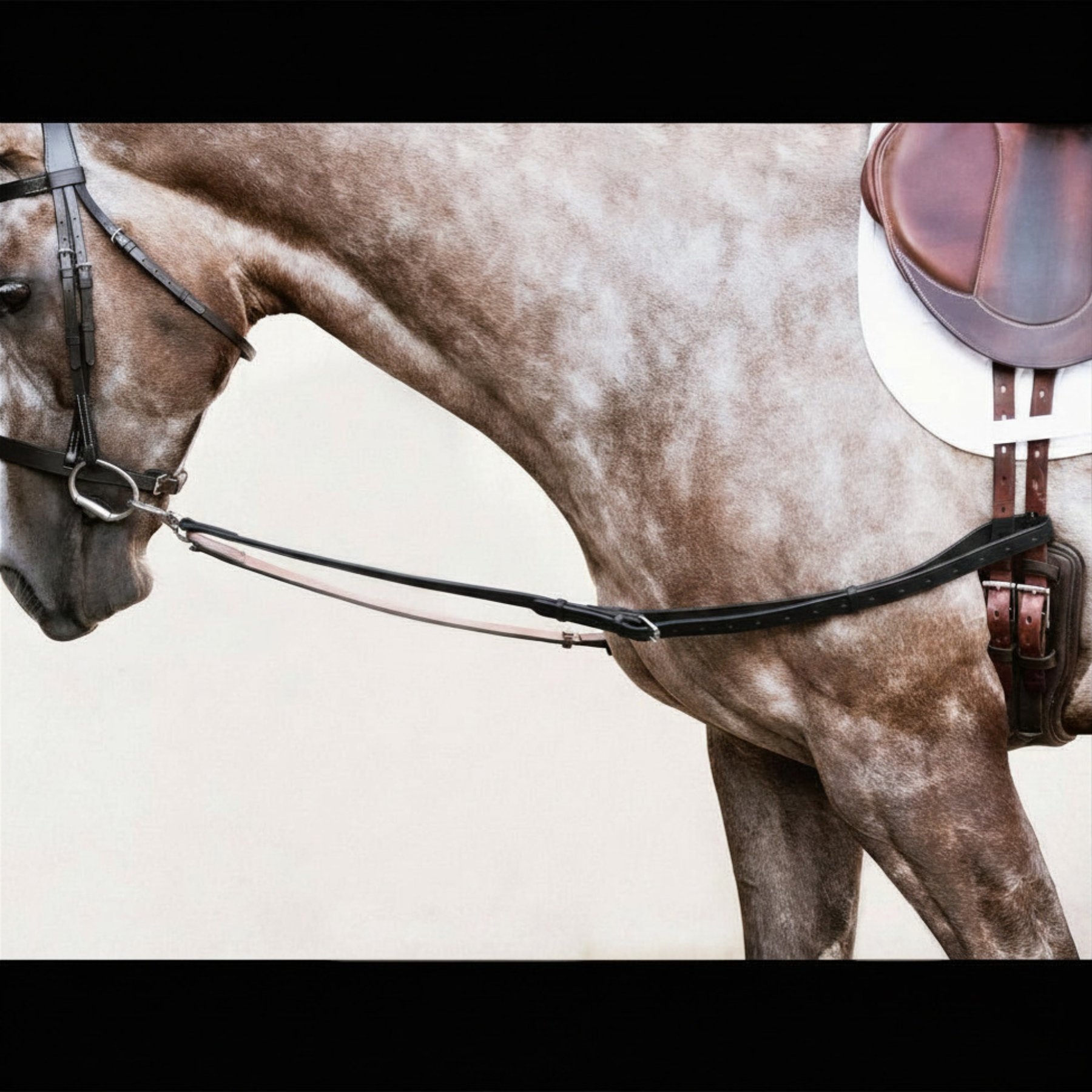 Nunn Finer All Leather Horse Side Reins, Black, Horse