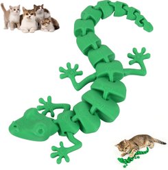 Pet Fit For Life Lizard Teaser Wand Cat Toy, Green, Medium