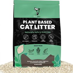 EcoLeo Plant-Based Eco-friendly Pea Husk Dust-Free Flushable Clumping Unscented Natural Pebbles Cat Litter, 9.2-lb bag