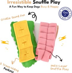 CHEWFFON Half Sandwich Interactive Puzzle Crinkle Plush Dog Toy, Brown slide 2 of 5