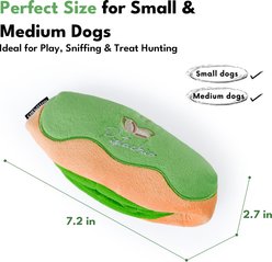 CHEWFFON Pistachio Eclair Snuffle Enrichment Crinkle Plush Dog Toy, Green slide 2 of 5