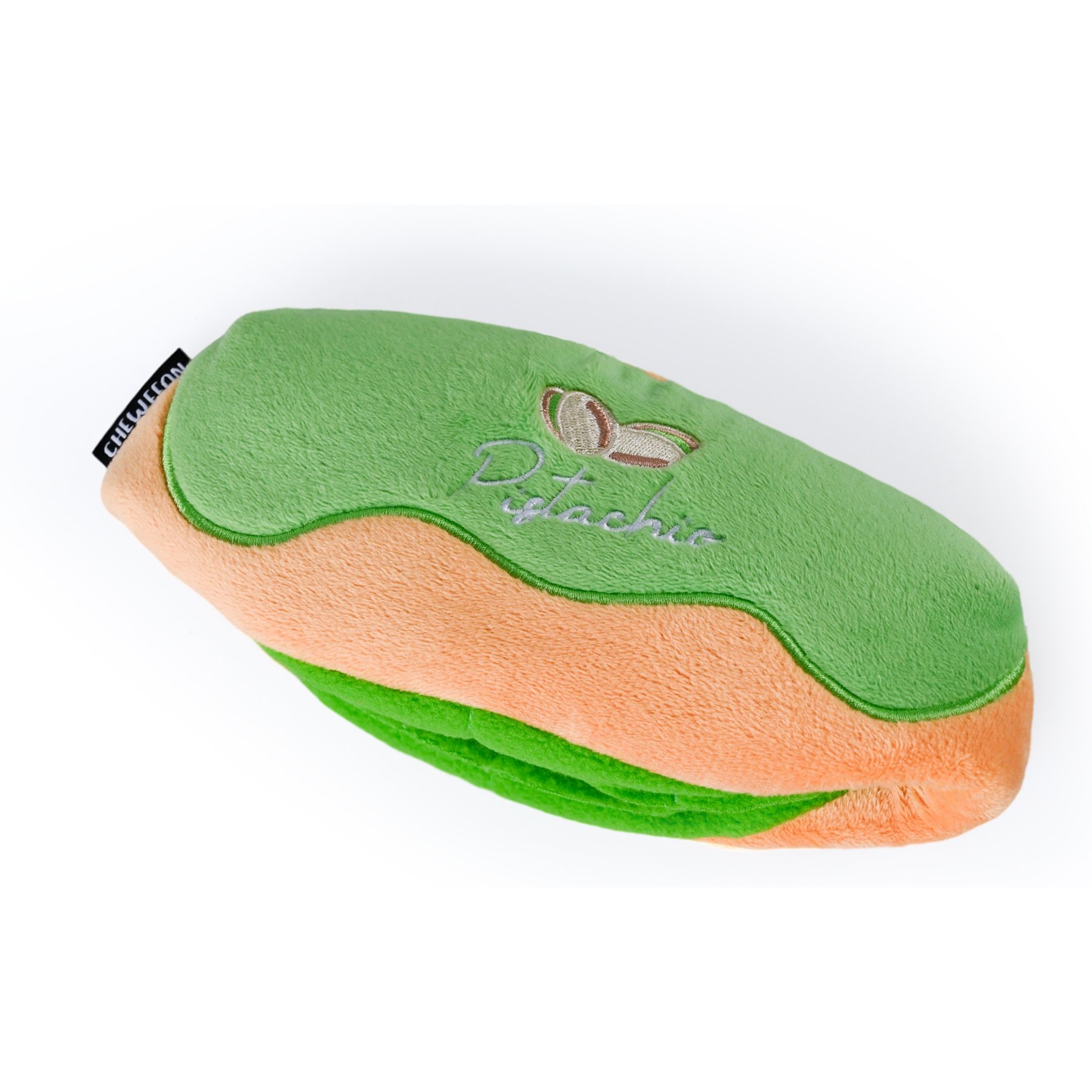 CHEWFFON Pistachio Eclair Snuffle Enrichment Crinkle Plush Dog Toy, Green