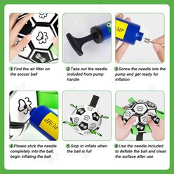 Petajoy Interactive Herding Design Training Fetch Soccer Ball Dog Chew Toy, White, 6-in slide 2 of 8