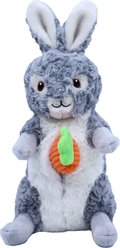Indipets 2-in-1 Rabbit Squeaky Plush Dog Toy, 12-in