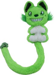 Indipets Green Monster Squeaky Plush Dog Toy, 26-in