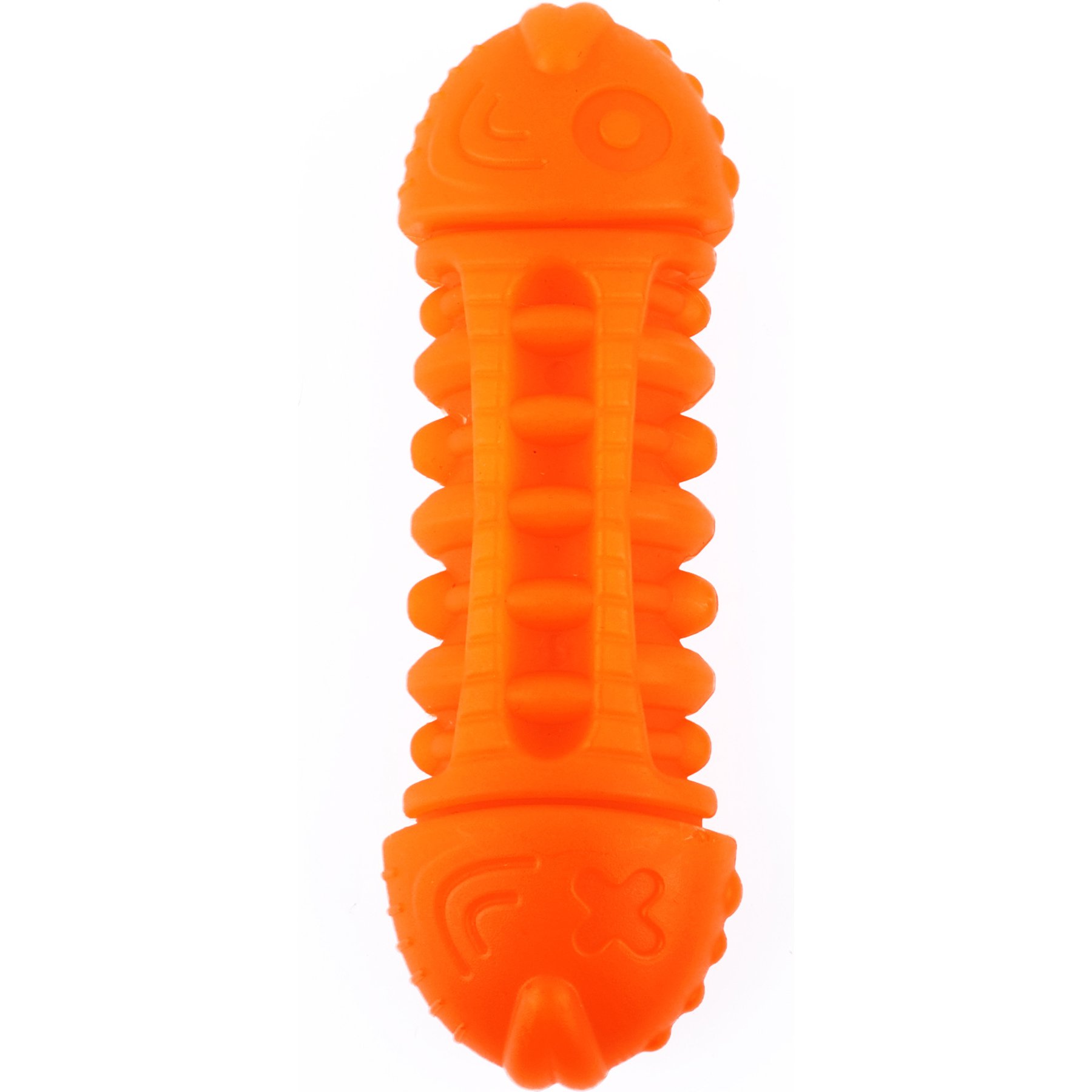 Indipets Fish Bone Chew Dog Toy, 7-in