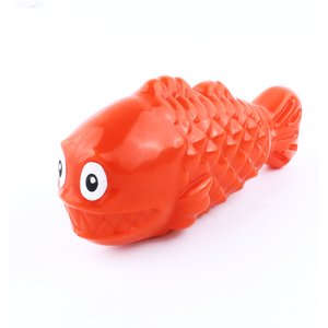 Indipets Fish Jiggle Giggle Squeaky Dog Toy, 6.1-in