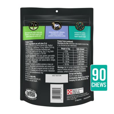 Show full view: Purina Pro Plan Veterinary Diets Multi Care Digestive, Immune Support, Skin & Coat Health Soft Chew Supplement for Dogs, 90 count slide 3 of 7