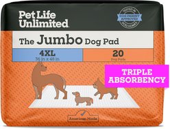 Pet Life Unlimited The Jumbo Sweet Bluegrass Dog Potty Pads, XXXX-Large, 20 count