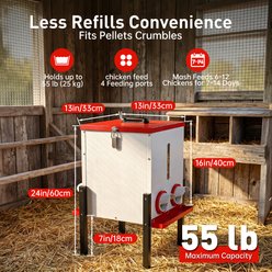 PetNF Gravity Flow 4 Port Chicken Feeder slide 2 of 7