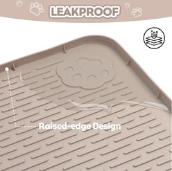 Bartuke Cat Litter Box Mat, Beige, 34 x 22-in slide 2 of 7