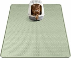 Bartuke Cat Litter Box Mat, 40 x 40-in, Green